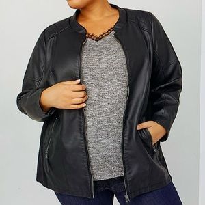 Catherines. Jacket. Vegan Leather. 1X. 2X. 3X.
